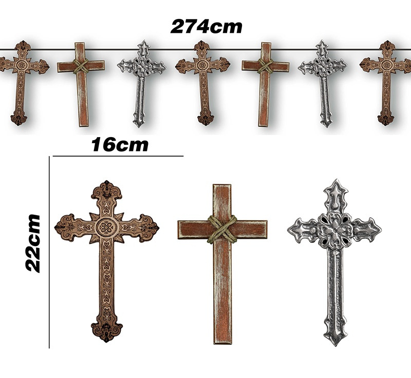 Guirnalda Cruces 274Cm 16X22Cm