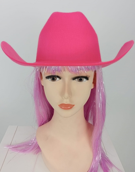 Sombrero rosa cowboy adulto