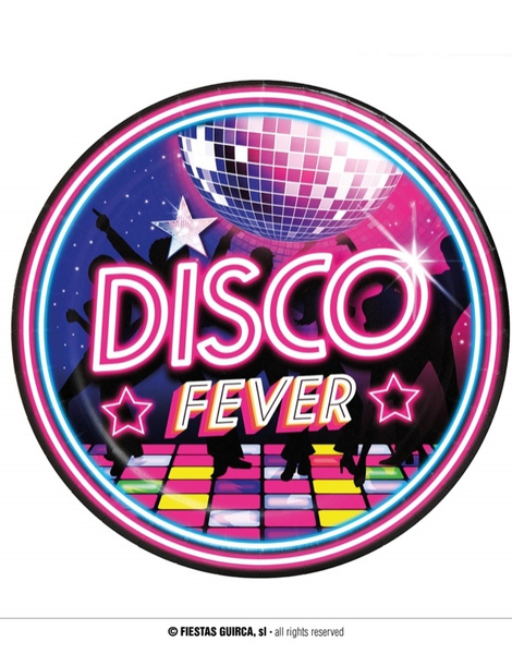 Bolsa 6 Platos Disco Fever 23 cms.