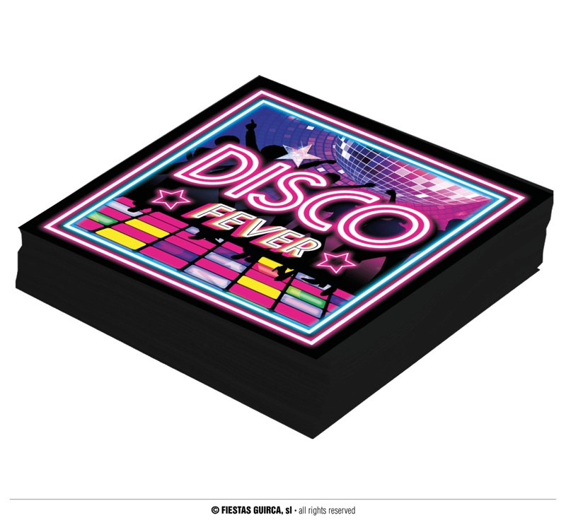 Bolsa 12 Servilletas Disco Fever