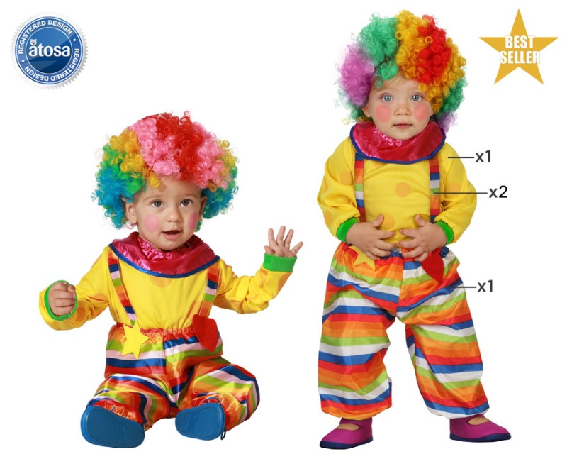 Disfraz Payaso colorines para bebés