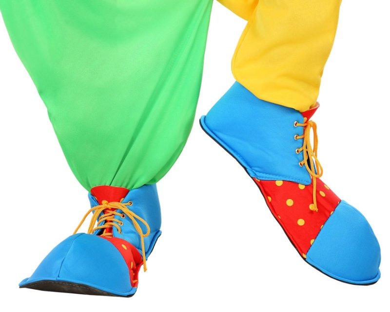 Zapatos de Payaso azul/rojo  36 cms.