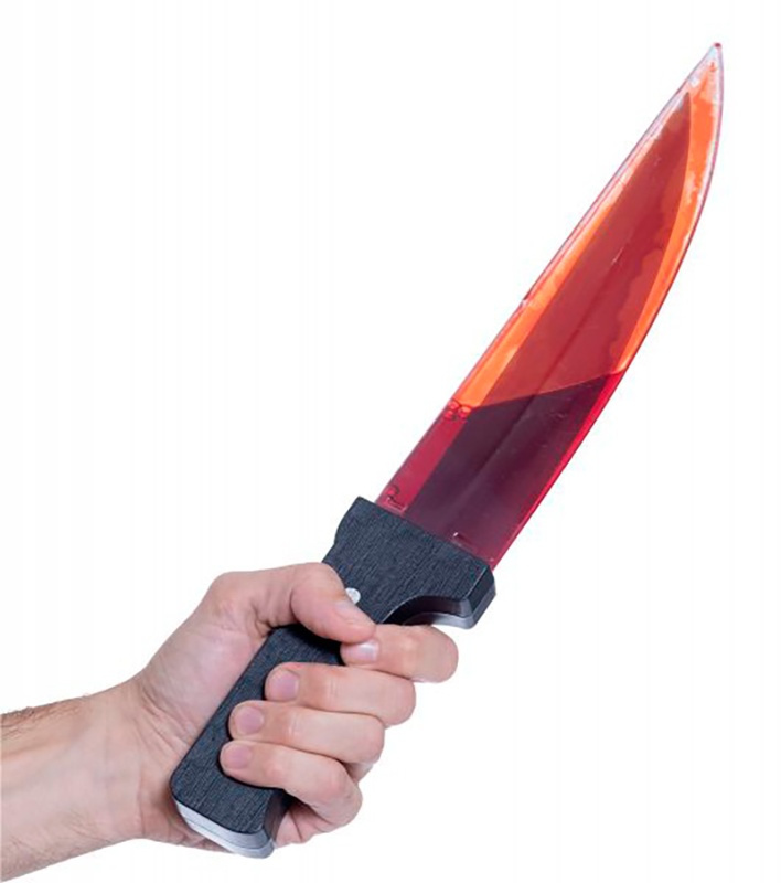 Cuchillo sicópata con sangre 40 cms.