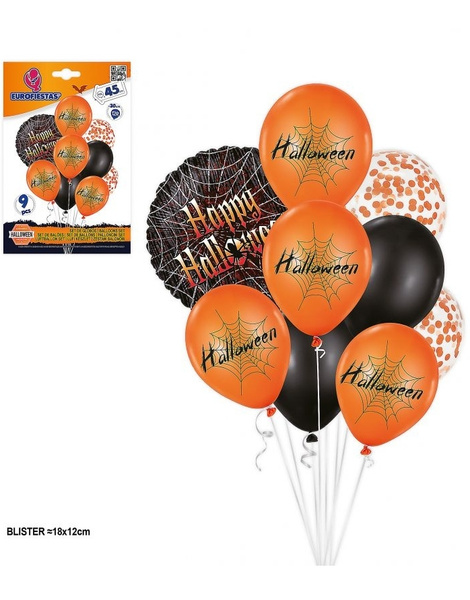 Set 9 12R Foil Happy Halloween Telaraña