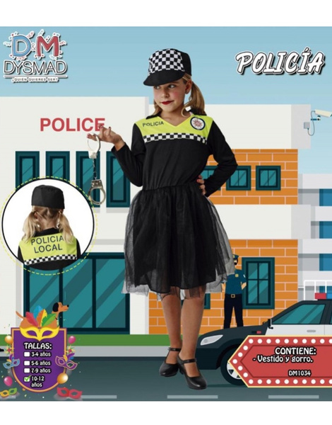 Disfraz Policia local para niña