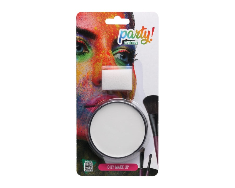 Maquillaje cera blanco + esponja 6 gr.