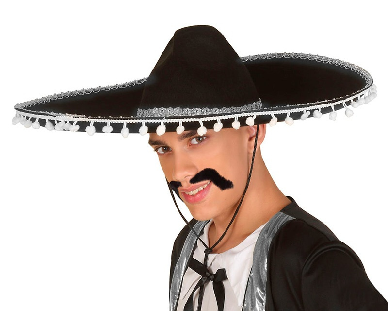 Sombrero Mexicano 57 Cms Negro