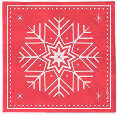 30 Servilletas Roja Navidad 2C. 33x33cms