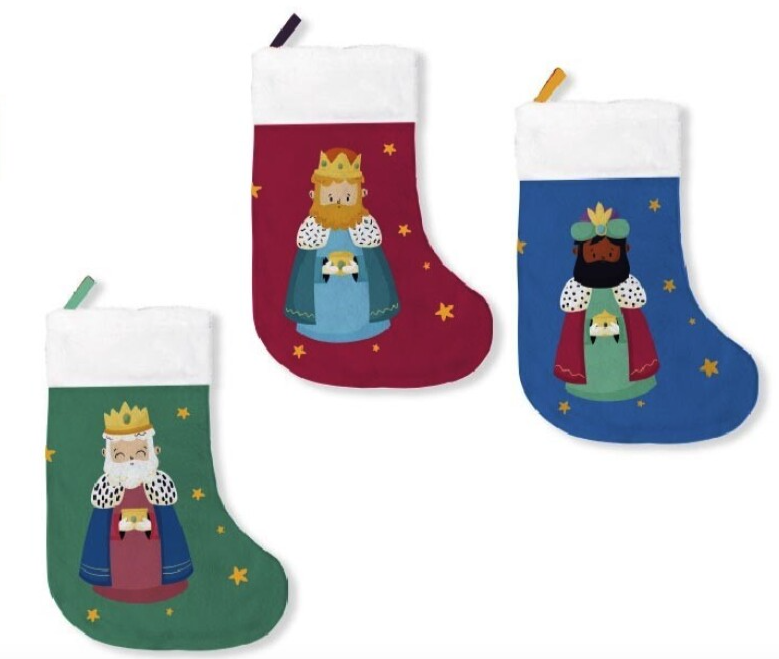 Calcetines Decorativos Reyes Magos 3 Uds