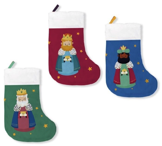 Calcetines Decorativos Reyes Magos 3 Uds