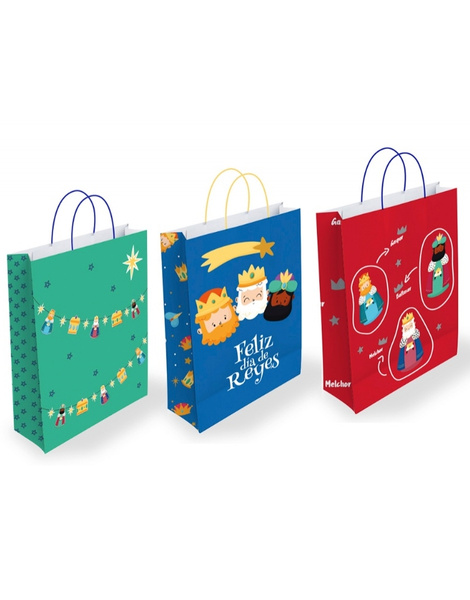 Bolsa Papel Reyes Magos Foil con Tarjeta