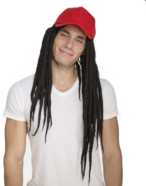 Peluca rasta con gorra