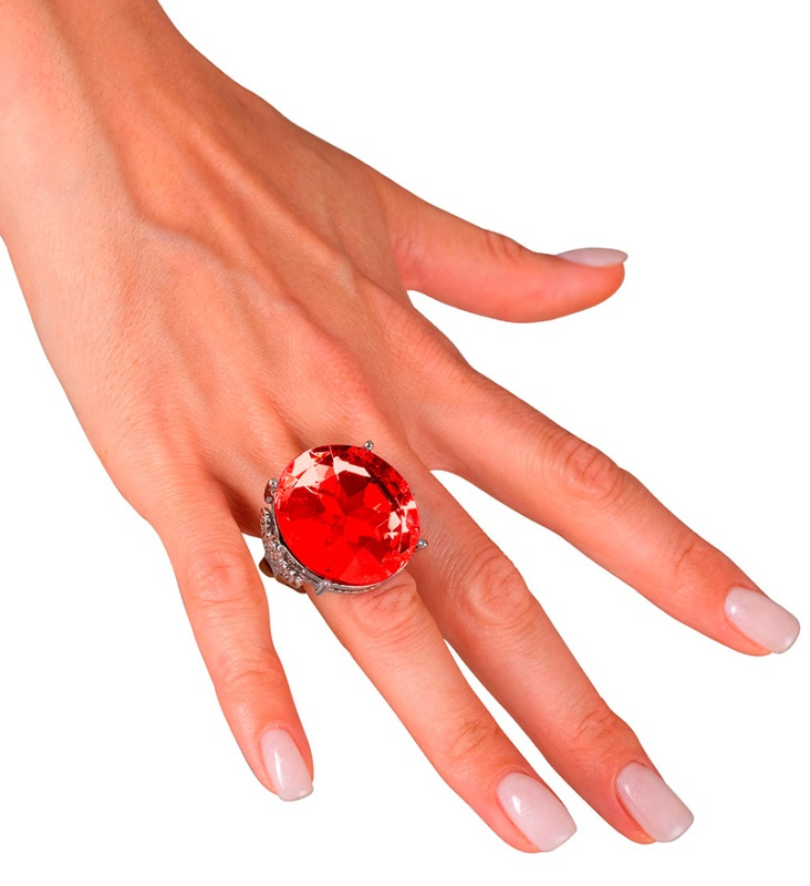 Anillo con gema roja Mod. surt.