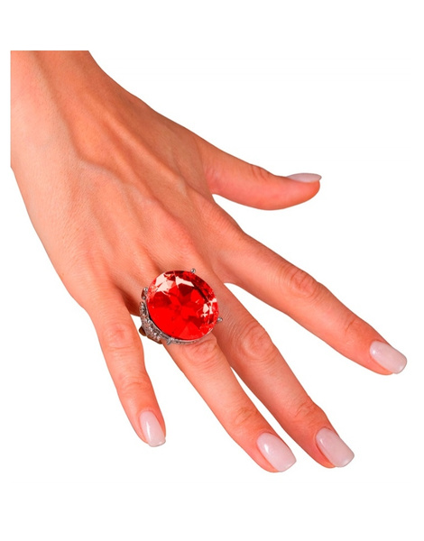 Anillo con gema roja Mod. surt.