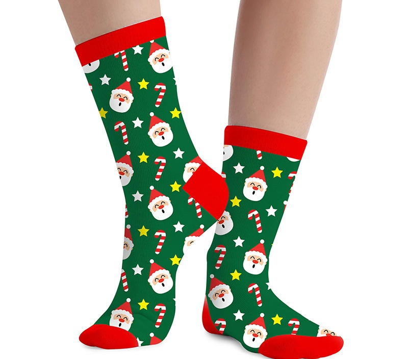 Calcetines navidad verde Noel adulto