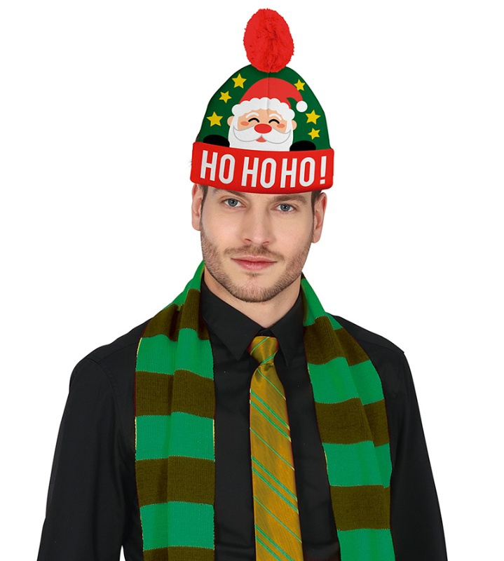 Gorro Navideño Efecto Lana Papa Noel