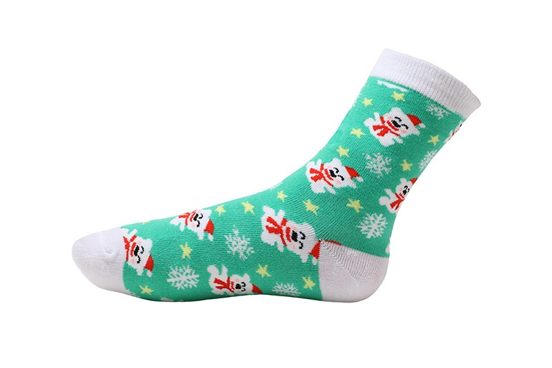 Calcetines navidad verde oso adulto