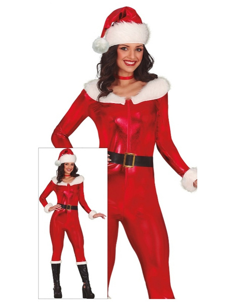 Disfraz Santa Claus Mono Metalico Mujer