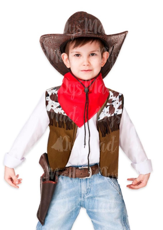 Chaleco vaquero vaca infantil