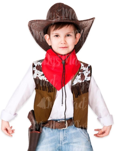 Chaleco vaquero vaca infantil