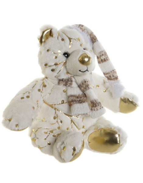 Peluche Oso polar poliester 23x10x10cms