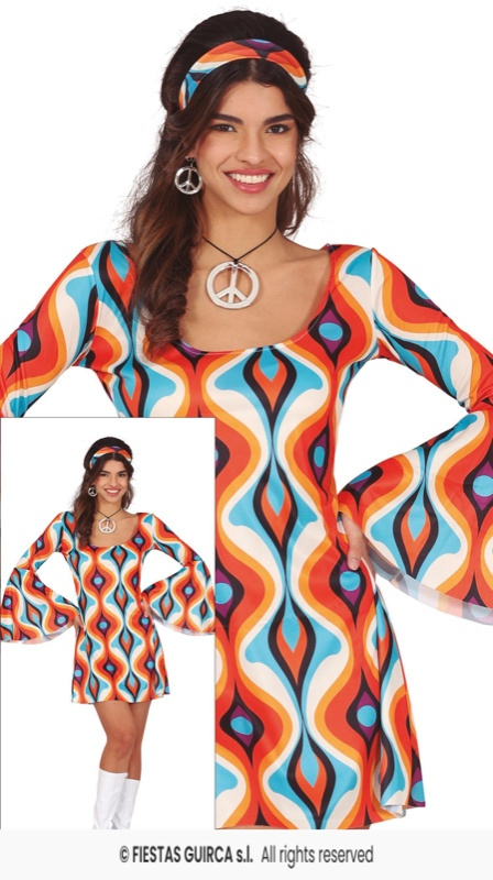 Disfraz Vestido 70's Para Adulto