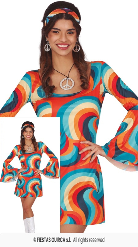 Disfraz Vestido 70's Para Adulto