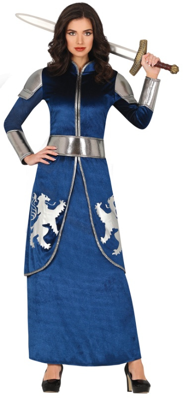 Disfraz medieval azul para mujer