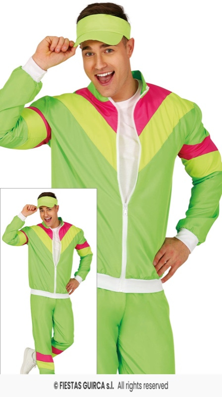 Disfraz Traje Verde Neon adulto