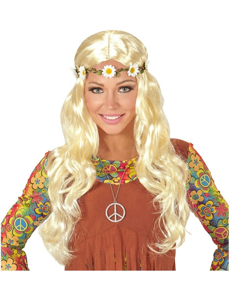 Peluca Hippie/Medieval en rubia/morena