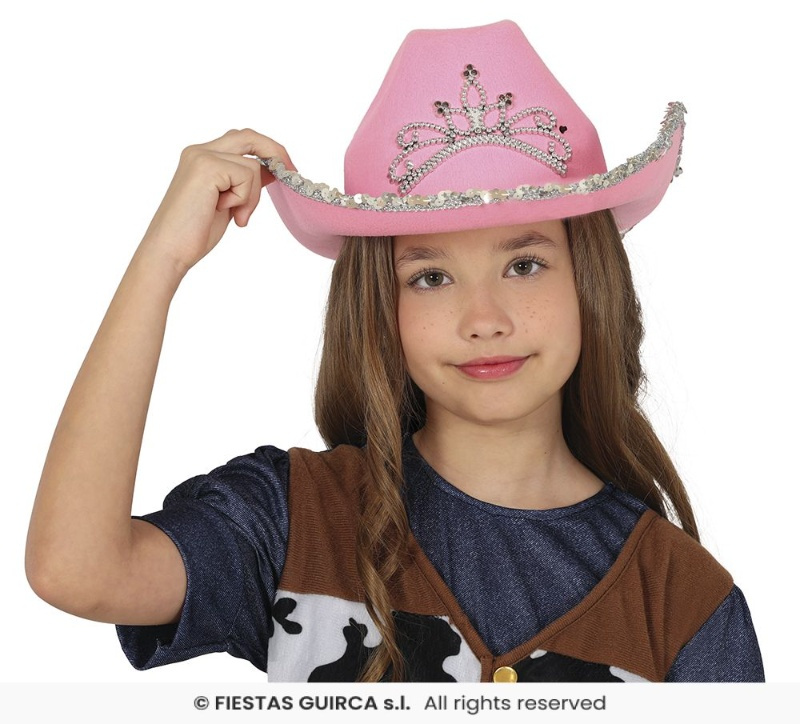 Sombrero Cowboy Rosa Infantil