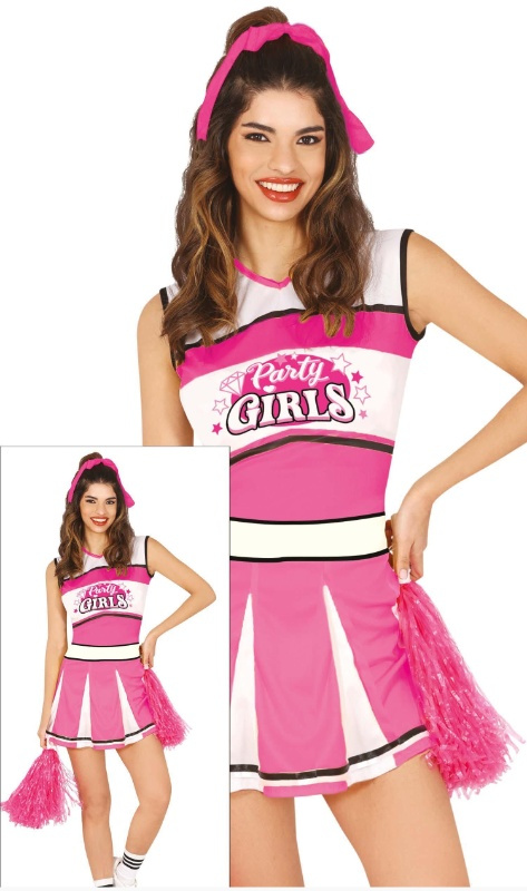 Disfraz Cheerleader Rosa Para Mujer