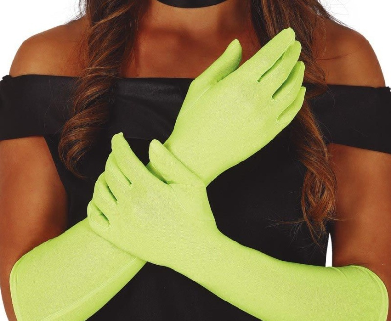 Guantes Verde Lima largos 42 cms.