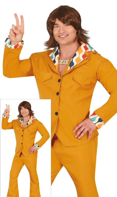 Disfraz Traje 80'S Naranja Hombre