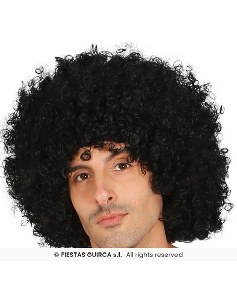 Peruca de cabelo afro preto