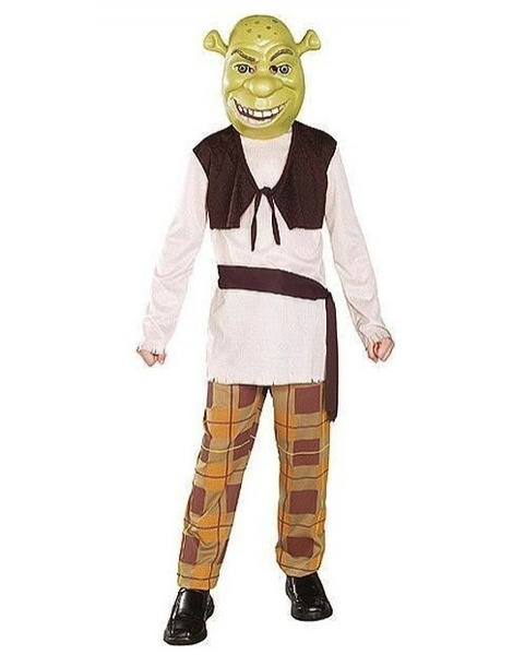 Traje De Crianças Shrek Com Máscara