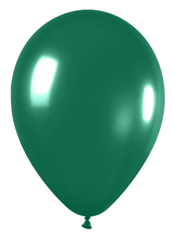 Globo Latex Metal Verde Selva 13 cms.