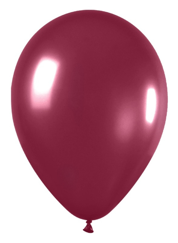 Bolsa 100 Globos Latex Metal Vinotinto