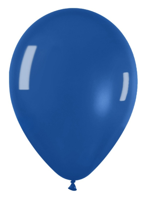 Bolsa100 Globos Látex Cristal Azul 12.5c