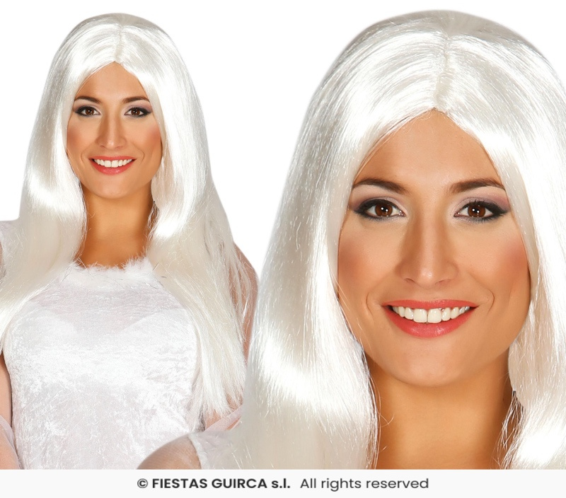 Peruca de cabelo branco