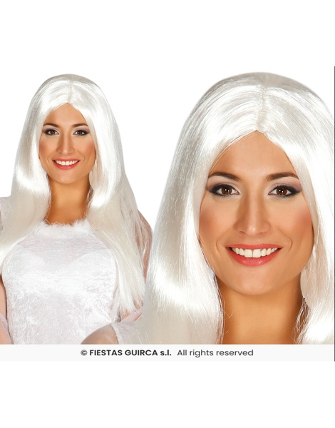 Peruca de cabelo branco