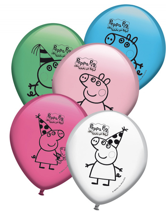 Globos Peppa Pig  8 Unid.