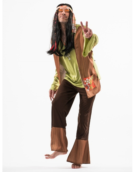 Violín Abultar Sumamente elegante disfraz de hippie adulto